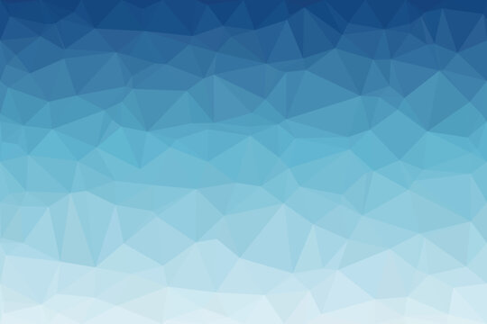 A refreshing geometric low poly pattern showcases a captivating gradient from deep sky blue to light aqua