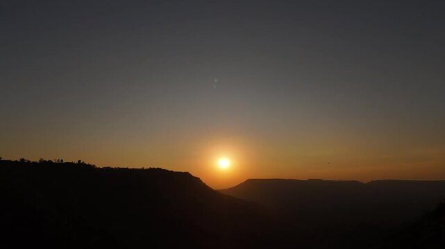 sunset at valley of  Mandu, Madhya Pradesh, India