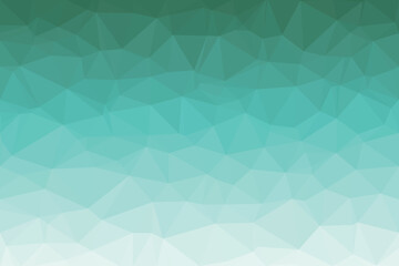 Obraz premium A refreshing low poly geometric design features a smooth gradient from deep teal to a light aqua color