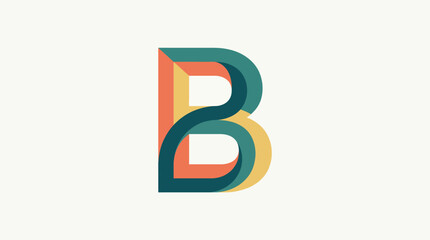 A stylized letter B with colorful layers, embodying modern artistic trends that reflect creativity, design, and the power of branding in today's world.