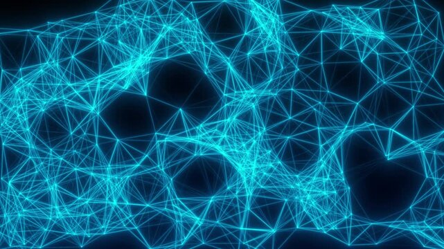 Digital Data moving on Circuit Board and CPU loop backgrounds. Computer Processing and organizing data. Abstract high tech Artificial intelligence (AI), data mining, neon glow pcb place for text 