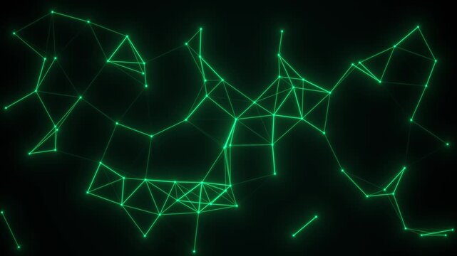 Digital Data moving on Circuit Board and CPU loop backgrounds. Computer Processing and organizing data. Abstract high tech Artificial intelligence (AI), data mining, neon glow pcb place for text 