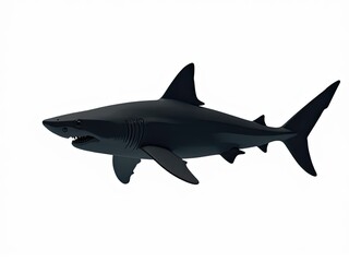 Obraz premium A black shark soars through the air