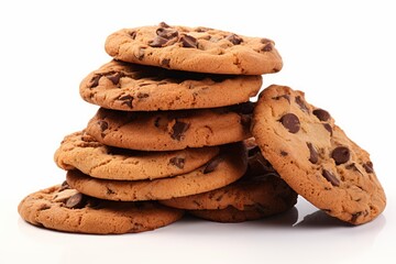 Chocolate chip cookies piled high, inviting sweet desserts and treats
