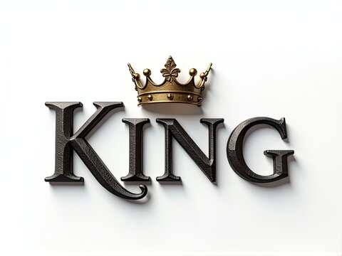 A regal figure holding a crown above its head, symbolizing royalty and leadership