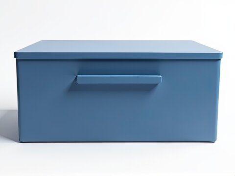 A simple white box with a handle on a clean background