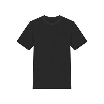 Minimal black cotton t shirt isolated on white background t-shirt