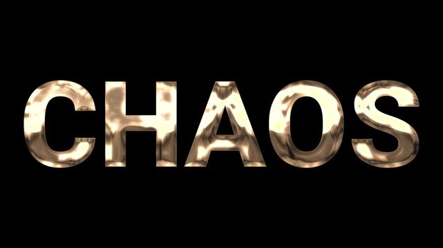 text chaos gold effect image background