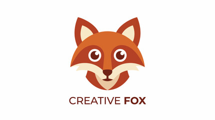 Obraz premium This image features an adorable fox logo design, symbolizing cleverness and creativity, perfect for brands focused on playfulness, innovation, and engagement in various fields.
