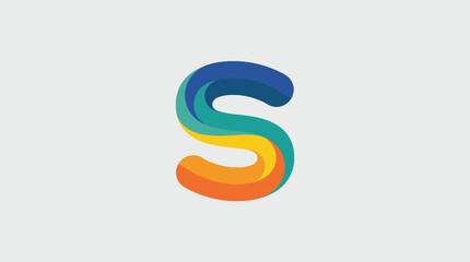 Fototapeta premium This image presents a vibrant 'S' logo designed with fluid colors that transition smoothly, showcasing creativity and modern aesthetics in branding and graphic design.