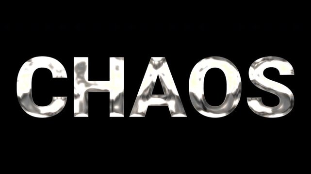 text chaos Silver effect animated