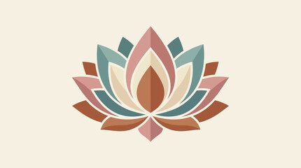 Obraz premium This image features a stunning lotus flower design with vibrant pastel colors, symbolizing beauty, tranquility, and spiritual awakening in an abstract form.