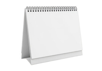 Blank desktop calendar isolated on transparent background