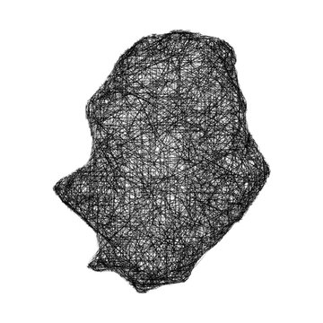 Sketch Niue outline map design