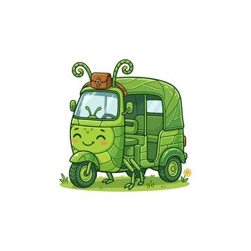 green rikshaw cartoon