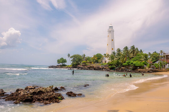 Dondra Lighthouse Standing by the Beautiful Southern Coast of Sri Lanka