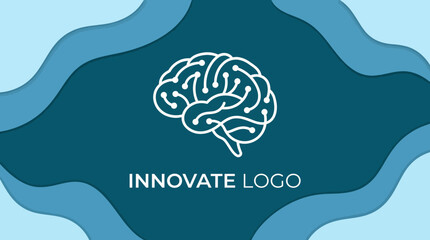 A modern logo representing a brain with intricate connections, ideal for industries focused on innovation, intelligence, and technology, showcasing creativity and progress. © Xi