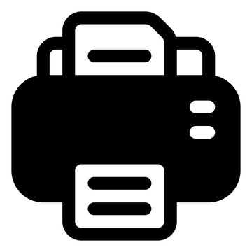 Printer icon for printing, document and office