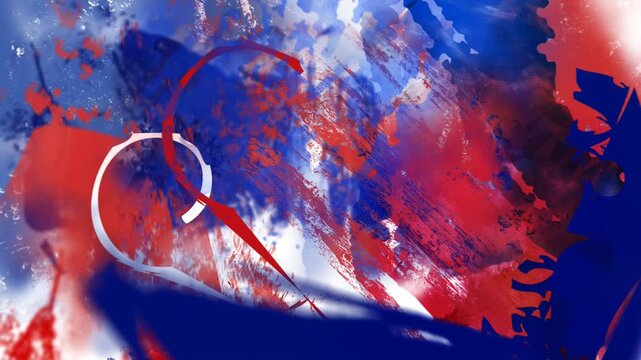 red and blue paint splashes graffiti motion background