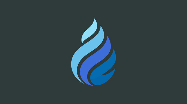 A striking stylized blue flame logo crafted with abstract forms that convey passion, creativity, and energy while presenting a modern and professional visual identity.