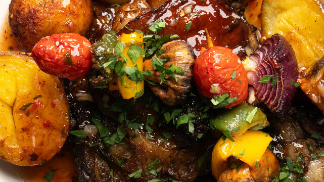 Succulent medley of roasted vegetables and earthy flavors, perfect for Mabon celebrations and cozy autumnal equinox feasts