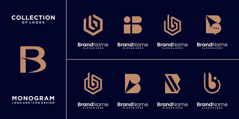 Abstract Initial Letter B Logo design collection. © GoRise