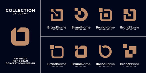 Set of Initial Letter B logo icon design template elements. © GoRise