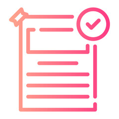 Fototapeta premium check gradient icon