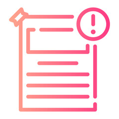 Obraz premium warning gradient icon