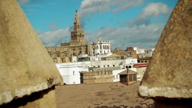 Giralda is bell tower of Cathedral, Seville, Spain