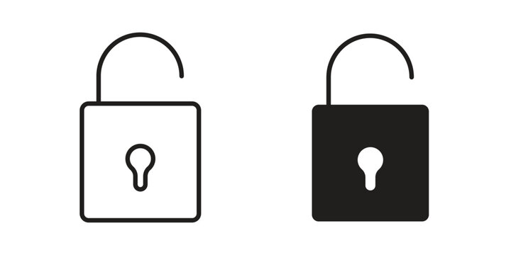 Unblocked icons for website design and development, app development. EPS10