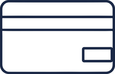 PrintCredit card payment icon, digital banking finance transaction concept with secure online payment technology vector line illustration