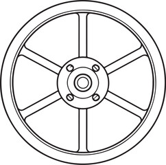 Obraz premium Emergency Water Valve Control Wheel vector