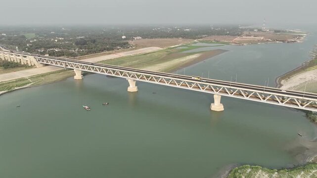 An Aerial View of the Padma Bridge