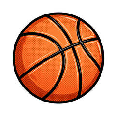 Fototapeta premium Basketball ball with textured surface on white background 