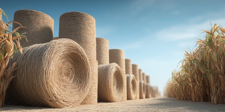Agricultural biomass utilization visualization converting farm residues into valuable renewable energy resources efficiently