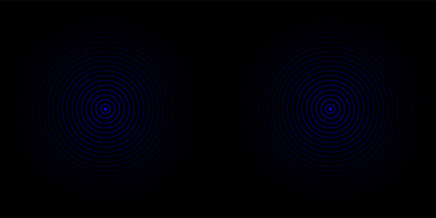 Radio Wave illustration effects on Green Screen background. circle waves in white background.