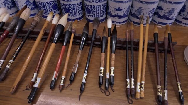Display of the Four Treasures of the Study: Writing Brush