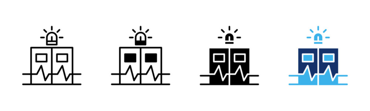 Emergency Room icon set multiple style collection
