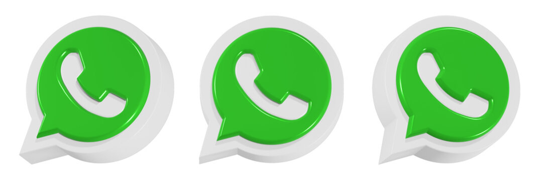 whatsapp icon logo 3d rendering social media