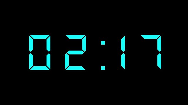 Animation of digital 2 minute 30 seconds countdown timer .2 minute 30 seconds stopwatch , analog icon animation .Dynamic 2 minute 30 seconds  Countdown Animation Engaging Timer Visuals for Events,