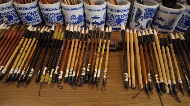 Display of the Four Treasures of the Study: Brush