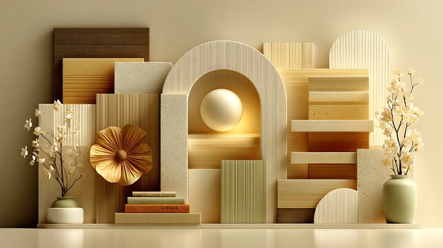 Modern paper cut style landing page illustration