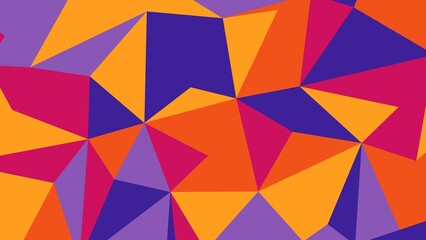 Vibrant Geometric Colorful Triangles Abstract Art © RFN