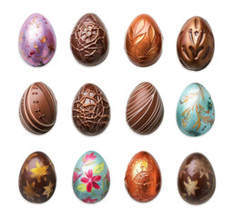 Luxury Chocolate Easter Eggs Collection with Decorative Patterns