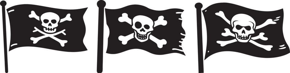 Pirate Flag Vector Pack .