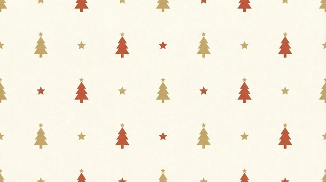 A festive christmas pattern with trees and stars