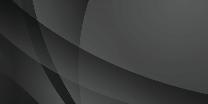 Abstract Dark Gray Background With Soft Curves And Modern Minimal Gradient Design For Business
