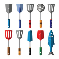 Colorful Kitchen Utensils Set