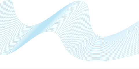 Fototapeta premium Abstract vector background with blue wavy lines. Blue wave background. Blue lines vector illustration. Curved wave. Abstract wave element.